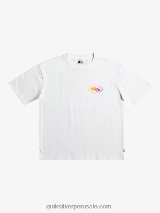 Quiksilver N8LNT1967 Niños blanco camiseta bandera radical 8-16