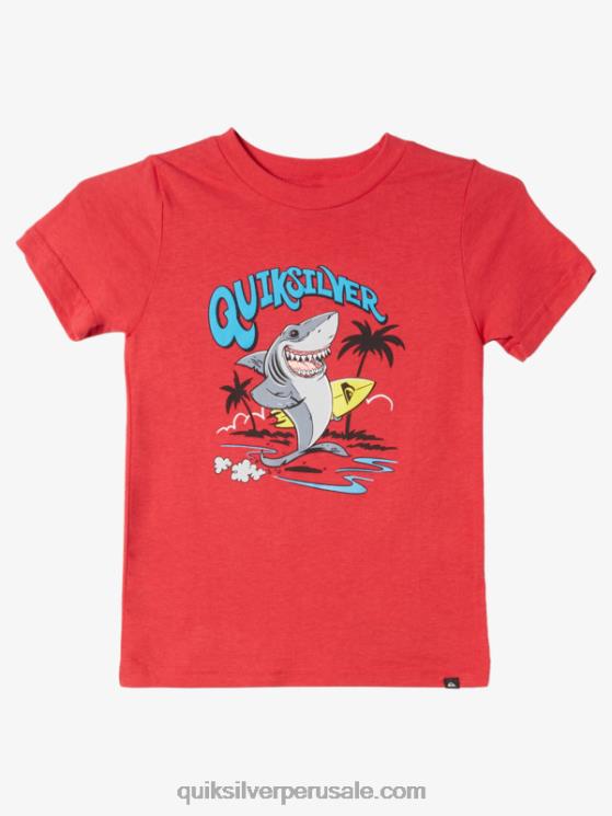 Quiksilver N8LNT1968 Niños rojo de alto riesgo 2-7 camiseta desteñida