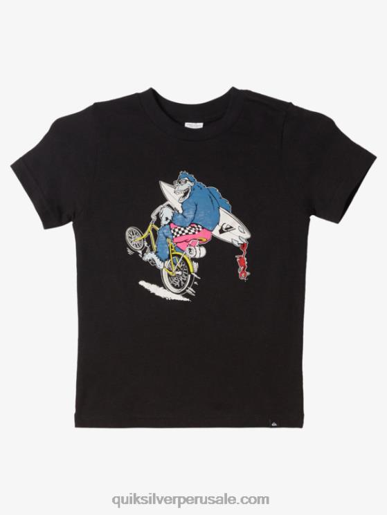 Quiksilver N8LNT1972 Niños negro camiseta de 2-7 ruedas