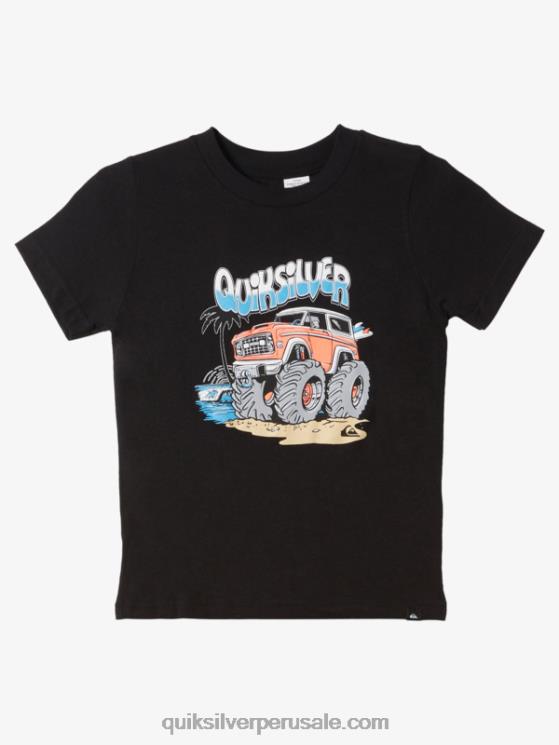 Quiksilver N8LNT1974 Niños negro 2-7 camiseta aparcada en doble fila