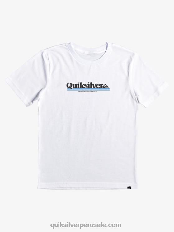 Quiksilver N8LNT2090 Niños blanco 8-16 entre lineas camiseta