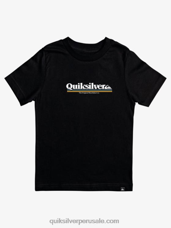 Quiksilver N8LNT2091 Niños negro 8-16 entre lineas camiseta