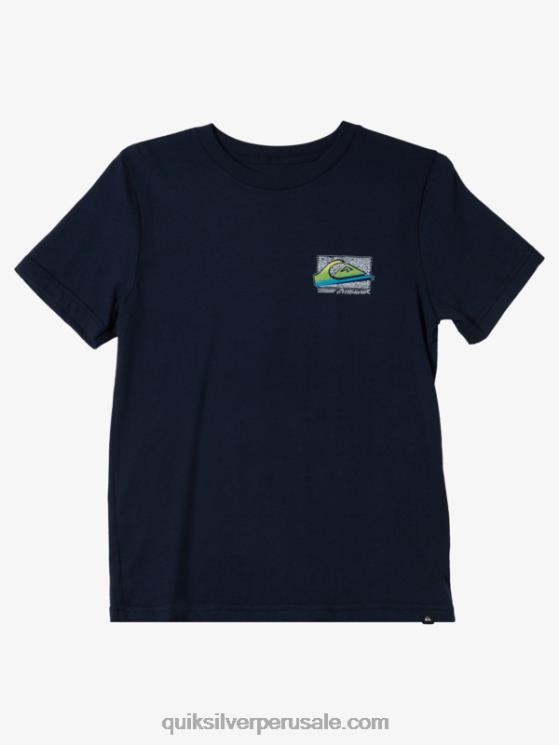 Quiksilver N8LNT2125 Niños chaqueta azul marino camiseta retro desteñida 8-16