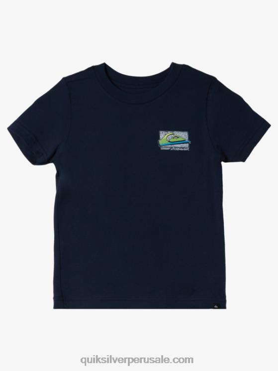 Quiksilver N8LNT2144 Niños chaqueta azul marino 2-7 camiseta retro desteñida