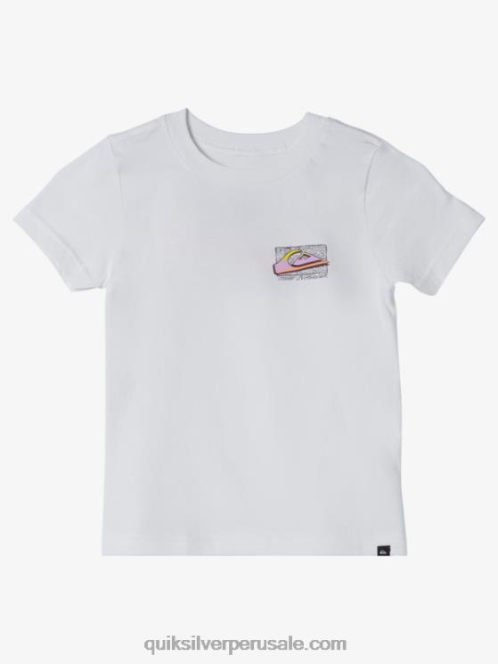 Quiksilver N8LNT2145 Niños blanco 2-7 camiseta retro desteñida