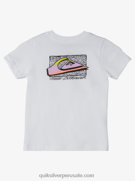 Quiksilver N8LNT2145 Niños blanco 2-7 camiseta retro desteñida