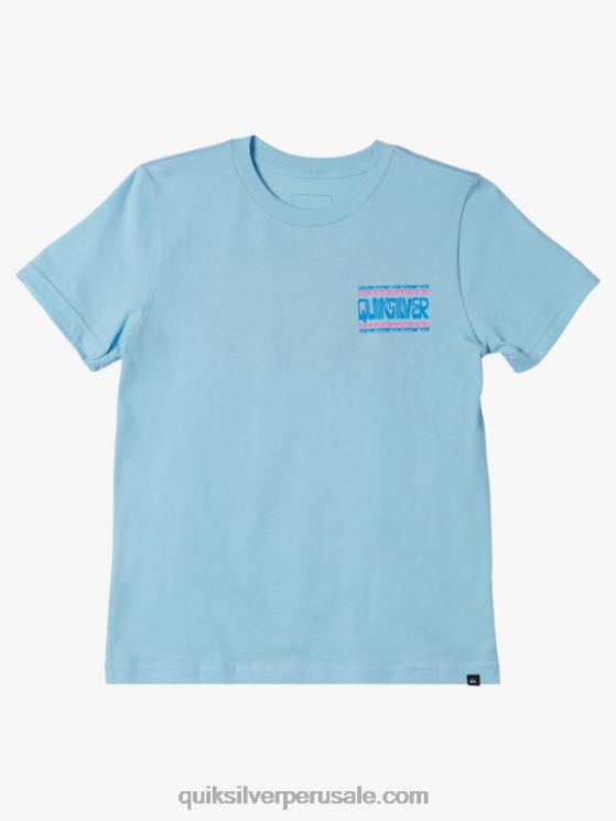 Quiksilver N8LNT2154 Niños cielo azul Camiseta 8-16 marcos alabeados