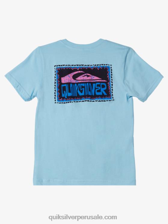 Quiksilver N8LNT2154 Niños cielo azul Camiseta 8-16 marcos alabeados