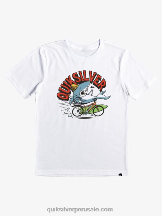 Quiksilver N8LNT2170 Niños blanco Camiseta 2-7 en riesgo