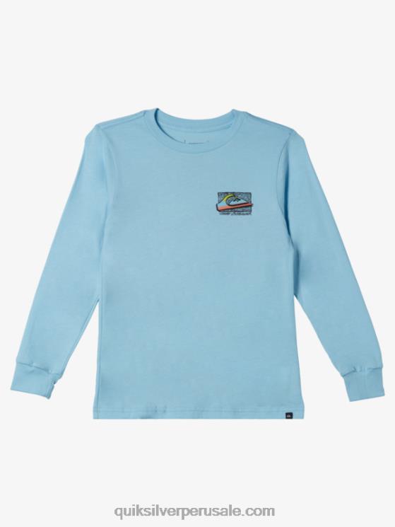 Quiksilver N8LNT2193 Niños cielo azul camiseta retro desteñida 8-16
