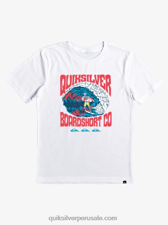 Quiksilver N8LNT2209 Niños blanco 8-16 camiseta de vida superior