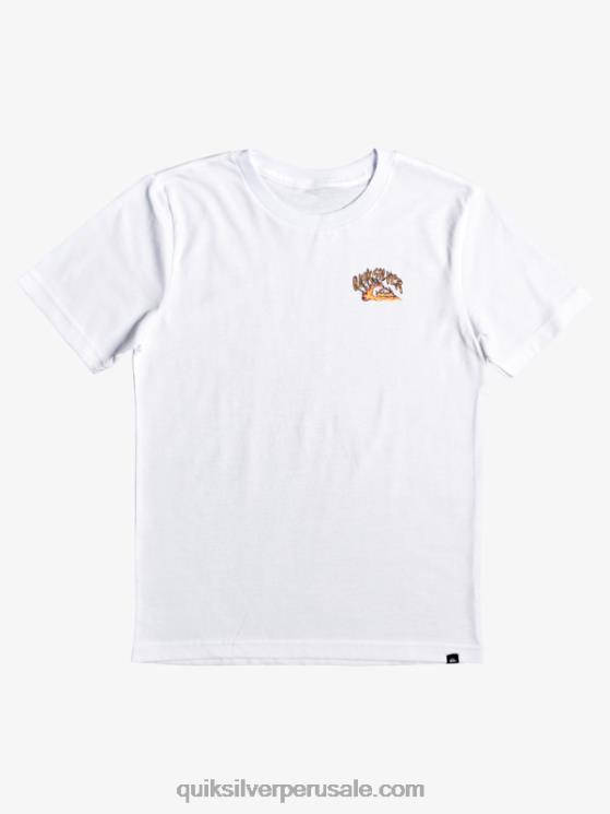 Quiksilver N8LNT2229 Niños blanco Camiseta guardián 8-16 olas