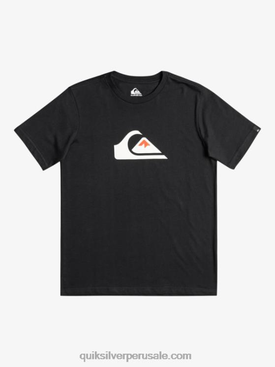Quiksilver N8LNT2317 Niños negro logotipo de comp - camiseta