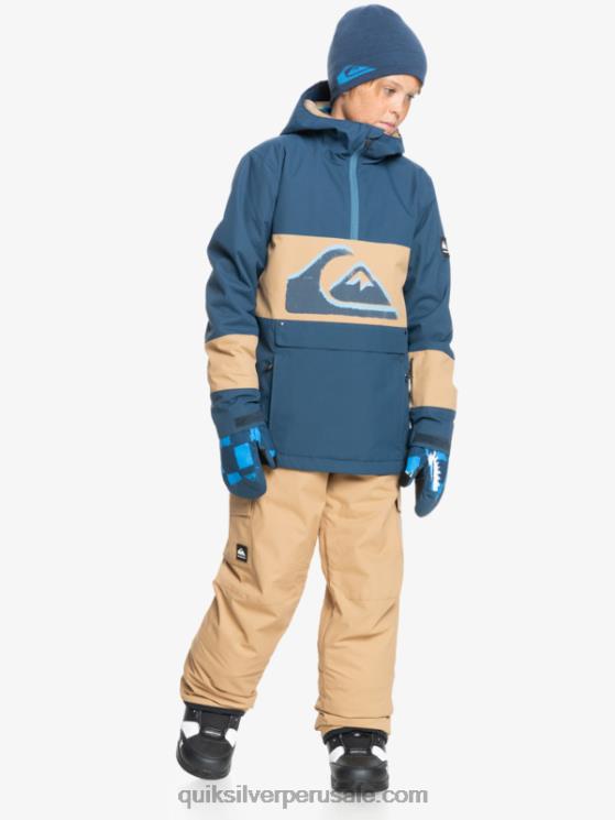 Quiksilver N8LNT2260 Niños tanino 8-16 pantalones de nieve caqui con aislamiento de Porter