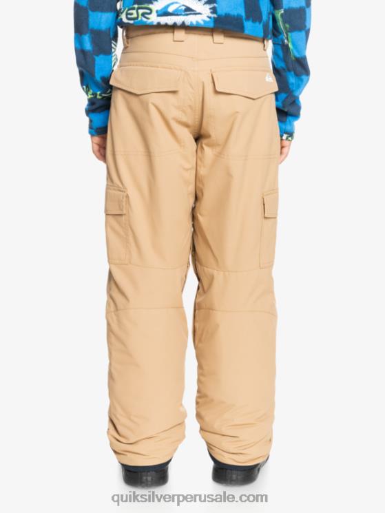 Quiksilver N8LNT2260 Niños tanino 8-16 pantalones de nieve caqui con aislamiento de Porter