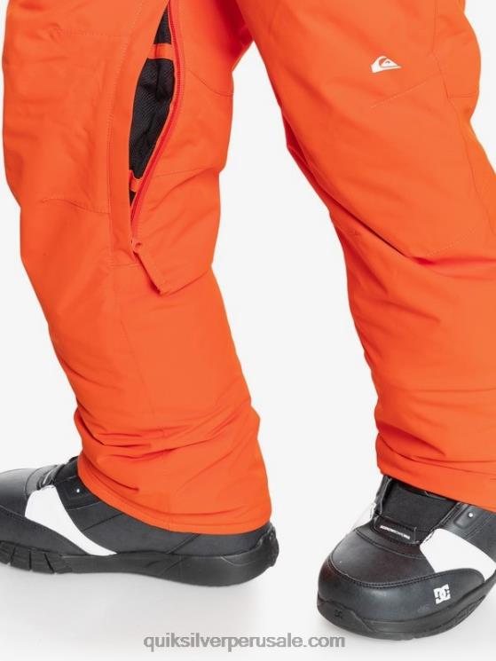 Quiksilver N8LNT2291 Niños puré de calabaza 8-16 pantalones de nieve naranja con aislamiento estate 8-16