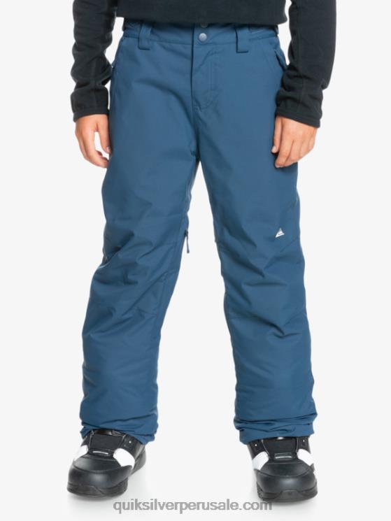 Quiksilver N8LNT2292 Niños insignias azules 8-16 pantalones de nieve azules con aislamiento estate 8-16