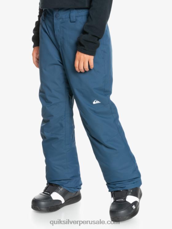 Quiksilver N8LNT2292 Niños insignias azules 8-16 pantalones de nieve azules con aislamiento estate 8-16