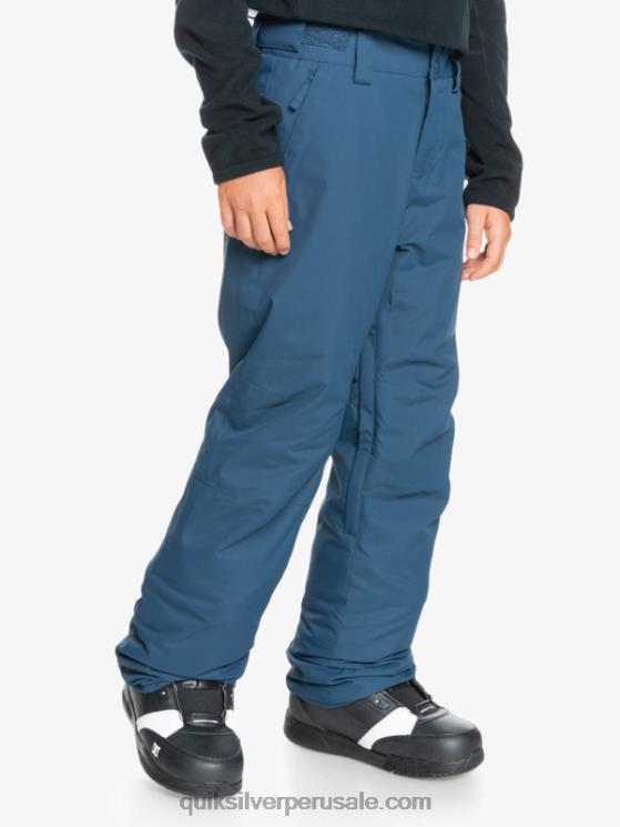 Quiksilver N8LNT2292 Niños insignias azules 8-16 pantalones de nieve azules con aislamiento estate 8-16
