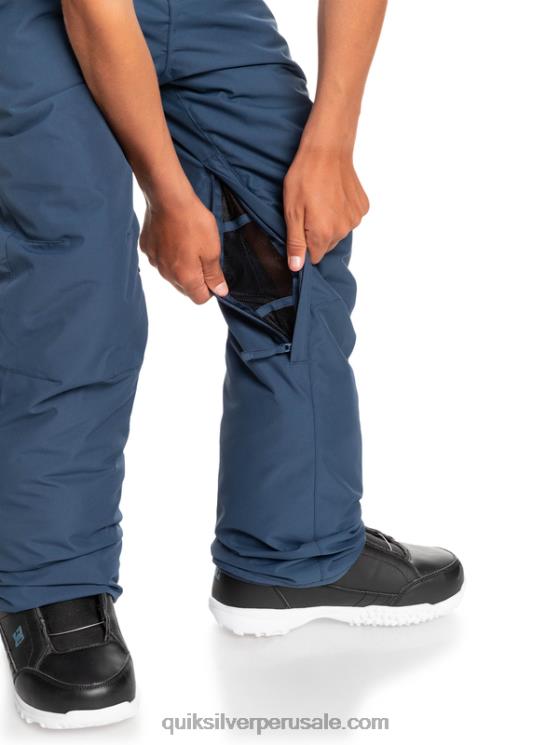 Quiksilver N8LNT2292 Niños insignias azules 8-16 pantalones de nieve azules con aislamiento estate 8-16