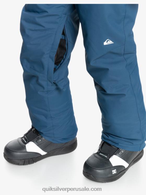 Quiksilver N8LNT2292 Niños insignias azules 8-16 pantalones de nieve azules con aislamiento estate 8-16