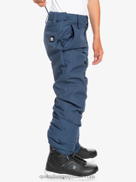 Quiksilver N8LNT2292 Niños insignias azules 8-16 pantalones de nieve azules con aislamiento estate 8-16