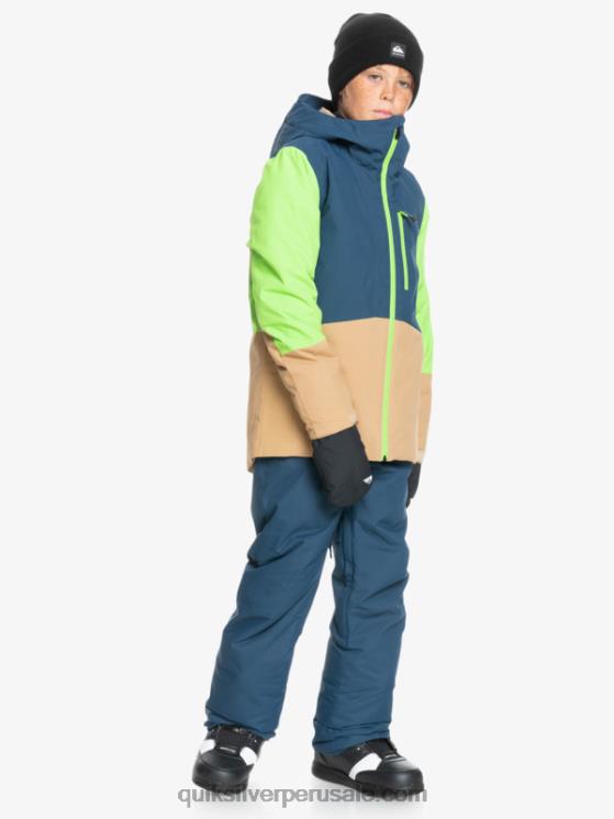 Quiksilver N8LNT2292 Niños insignias azules 8-16 pantalones de nieve azules con aislamiento estate 8-16