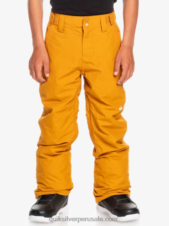 Quiksilver N8LNT2293 Niños espino amarillo 8-16 pantalones de nieve estate