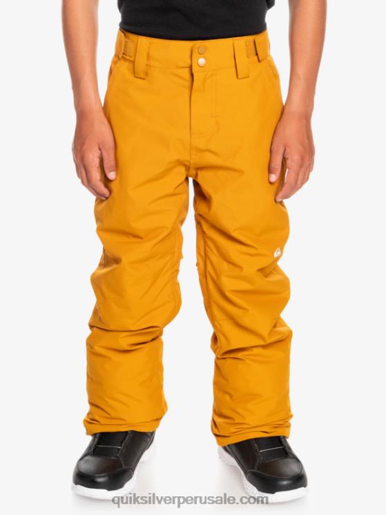 Quiksilver N8LNT2293 Niños espino amarillo 8-16 pantalones de nieve estate