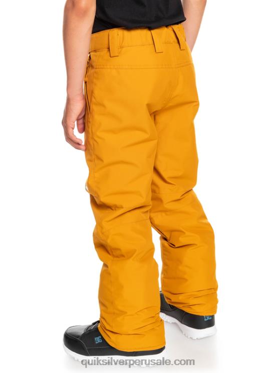 Quiksilver N8LNT2293 Niños espino amarillo 8-16 pantalones de nieve estate