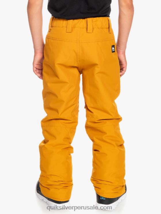 Quiksilver N8LNT2293 Niños espino amarillo 8-16 pantalones de nieve estate