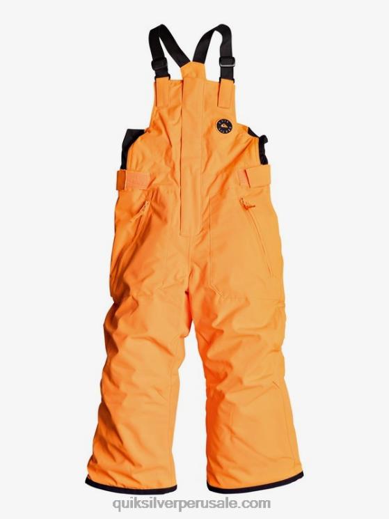 Quiksilver N8LNT2295 Niños naranja impactante 2-7 pantalones de nieve naranjas con aislamiento boogie