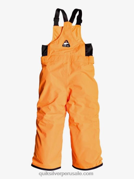 Quiksilver N8LNT2295 Niños naranja impactante 2-7 pantalones de nieve naranjas con aislamiento boogie