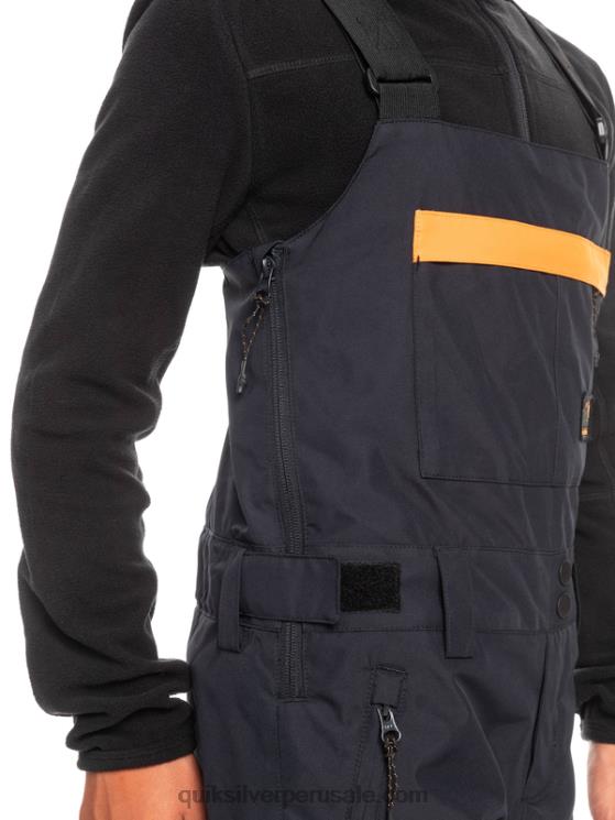 Quiksilver N8LNT2318 Niños verdadero negro 8-16 mash up pantalones con peto de nieve aislados