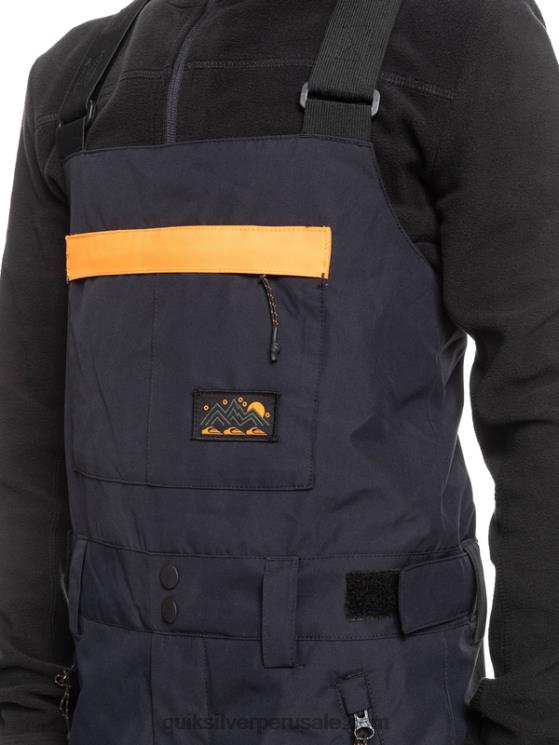 Quiksilver N8LNT2318 Niños verdadero negro 8-16 mash up pantalones con peto de nieve aislados