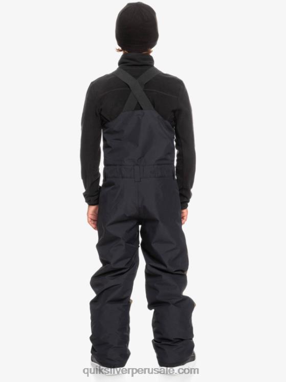 Quiksilver N8LNT2318 Niños verdadero negro 8-16 mash up pantalones con peto de nieve aislados