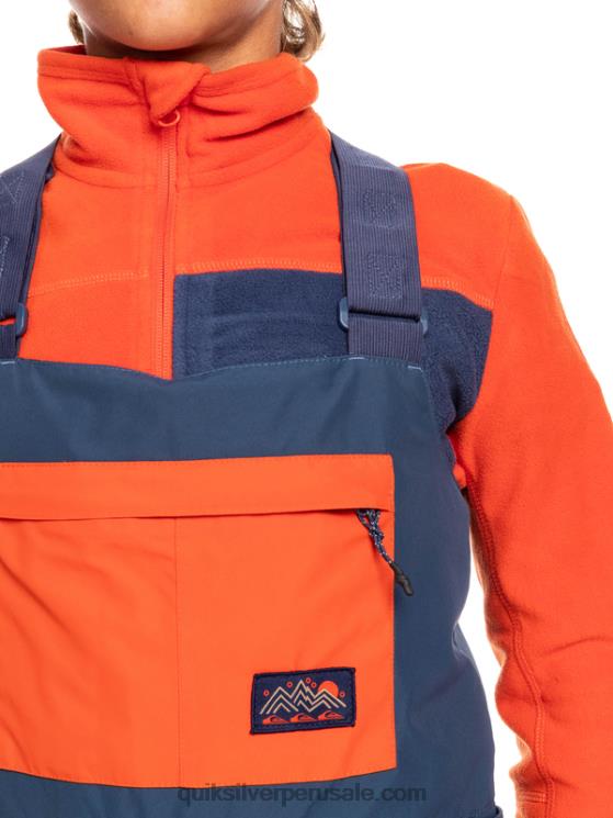 Quiksilver N8LNT2319 Niños insignias azules 8-16 mash up pantalones con peto de nieve aislados