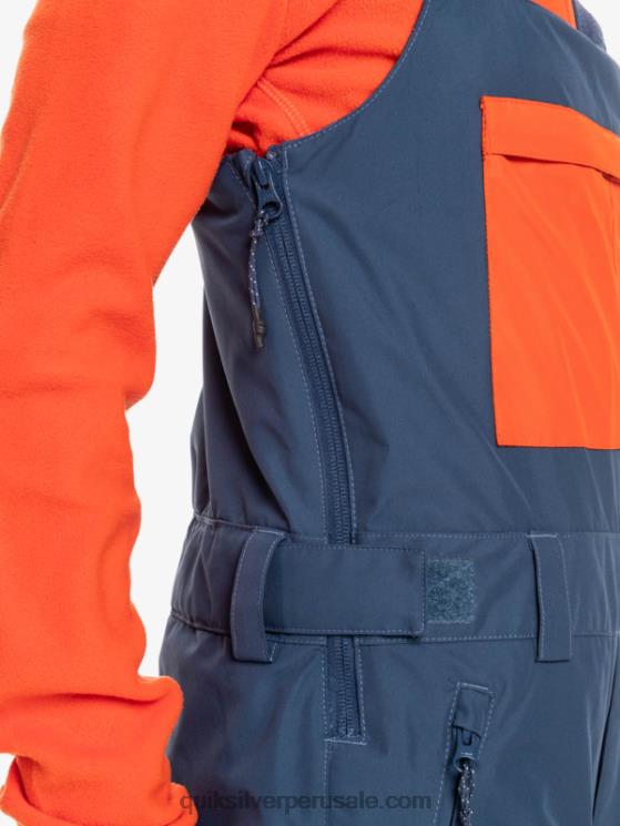 Quiksilver N8LNT2319 Niños insignias azules 8-16 mash up pantalones con peto de nieve aislados