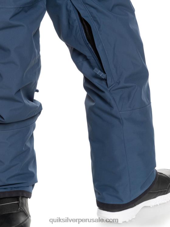 Quiksilver N8LNT2319 Niños insignias azules 8-16 mash up pantalones con peto de nieve aislados