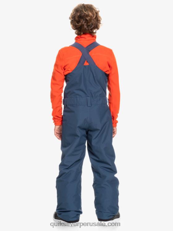 Quiksilver N8LNT2319 Niños insignias azules 8-16 mash up pantalones con peto de nieve aislados