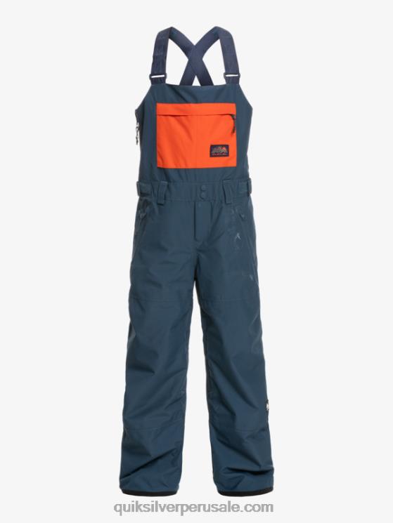 Quiksilver N8LNT2319 Niños insignias azules 8-16 mash up pantalones con peto de nieve aislados