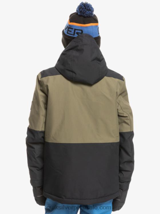 Quiksilver N8LNT2337 Niños verdadero negro Chaqueta técnica para la nieve 8-16 mission block