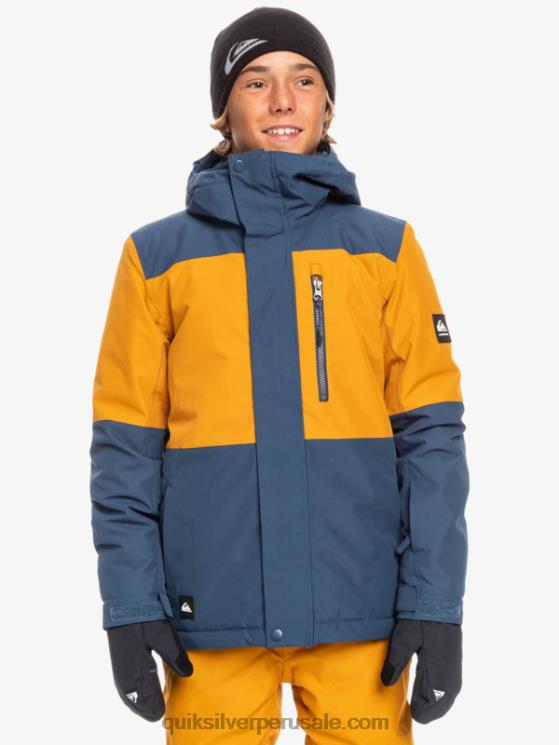 Quiksilver N8LNT2338 Niños insignias azules Chaqueta técnica para la nieve 8-16 mission block