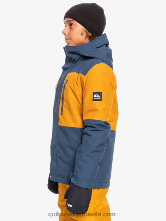Quiksilver N8LNT2338 Niños insignias azules Chaqueta técnica para la nieve 8-16 mission block