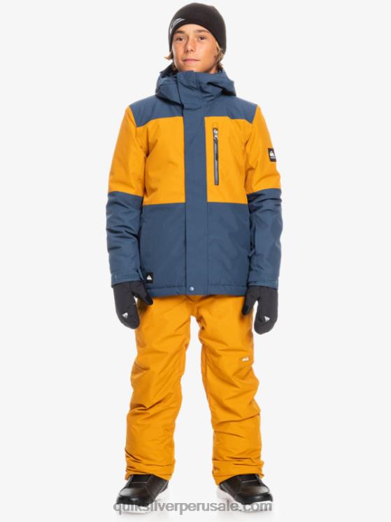 Quiksilver N8LNT2338 Niños insignias azules Chaqueta técnica para la nieve 8-16 mission block