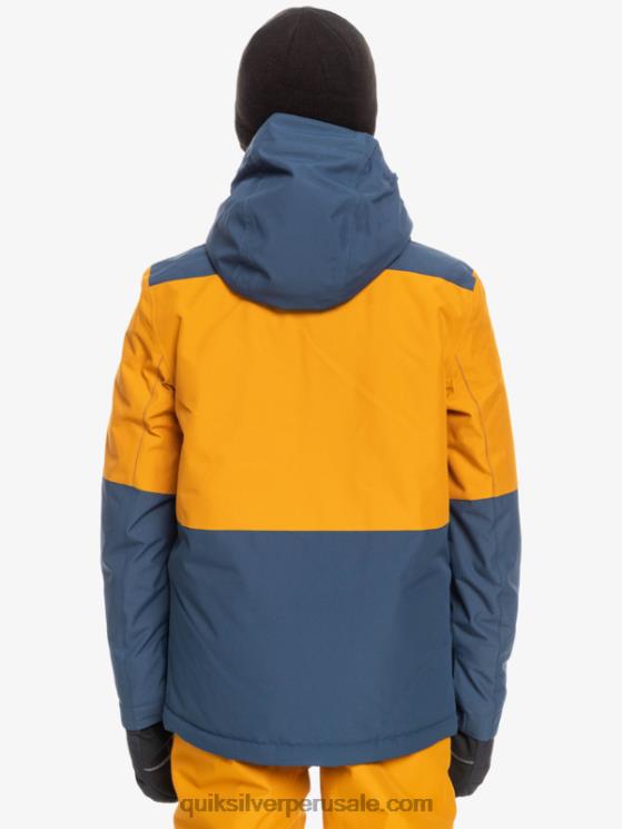 Quiksilver N8LNT2338 Niños insignias azules Chaqueta técnica para la nieve 8-16 mission block