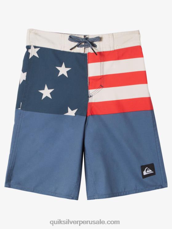 Quiksilver N8LNT1894 Niños azul marino medianoche 2-7 todos los días división 14 bañadores