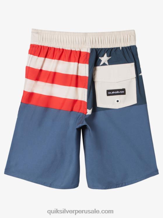 Quiksilver N8LNT1894 Niños azul marino medianoche 2-7 todos los días división 14 bañadores