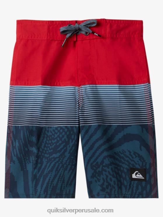 Quiksilver N8LNT1896 Niños rojo de alto riesgo 2-7 todos los días panel 14 bañadores
