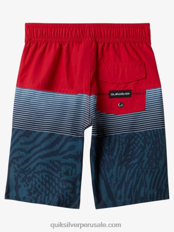Quiksilver N8LNT1896 Niños rojo de alto riesgo 2-7 todos los días panel 14 bañadores
